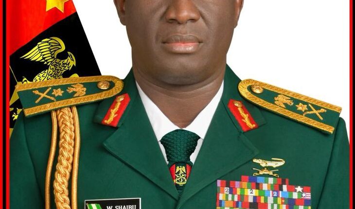 The Chief of Army Staff (COAS), Lt.-Gen. Waidi Shaibu