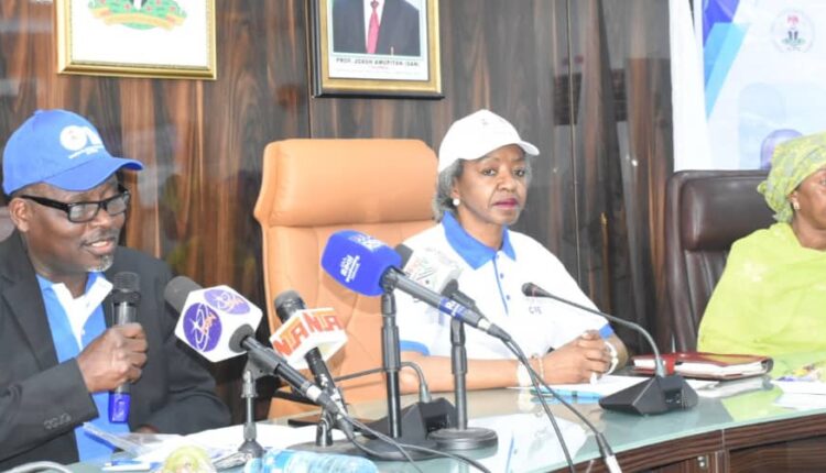 From left: Representative of the Chairman of Independent Corrupt Practices and Other Related Offences Commission (ICPC), Mr Henry Emore; representative of INEC Chairman, Mrs May Agbamuche; and the National Electoral Commissioner of INEC, Rear Admiral Jamila Abubakar-Sadiq(retired), during a sensitization workshop on Anti-Corruption Education for Electoral Officers organised by ICPC in Abuja on Monday